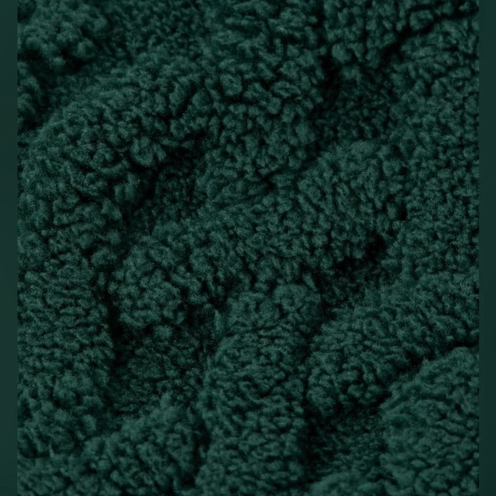 American Eagle Green Sherpa Full Zip Jacket - Picture 3 of 4